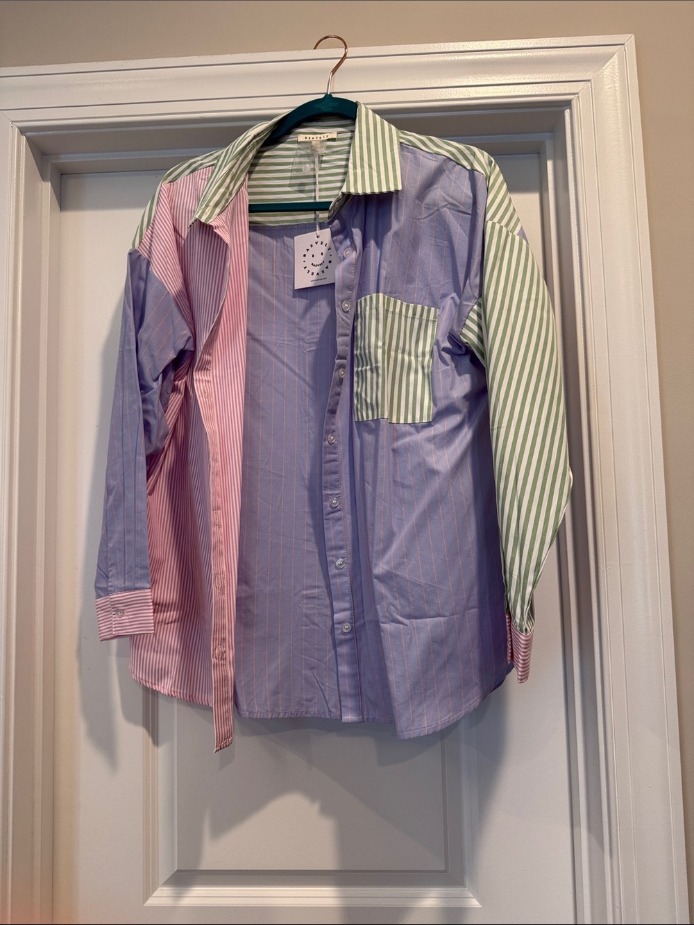 Striped Multi-Color Button-Up Shirt for Kids